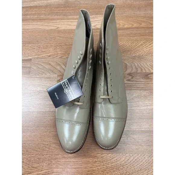 Stacy Adams Madison Cap Toe Leather Boots in Taupe, Mens Size 15 NEW - Picture 3 of 14